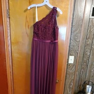Burgundy bridesmaid dress